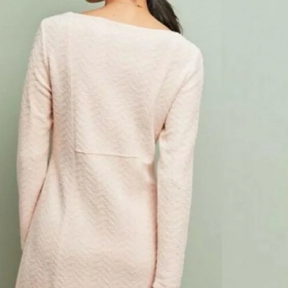 anthropologie pink sweater dress Turtleneck Sweater Dress